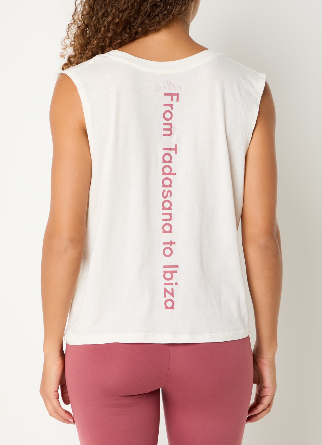 ba&sh Shava tanktop met backprint - detail 4 gebroken wit