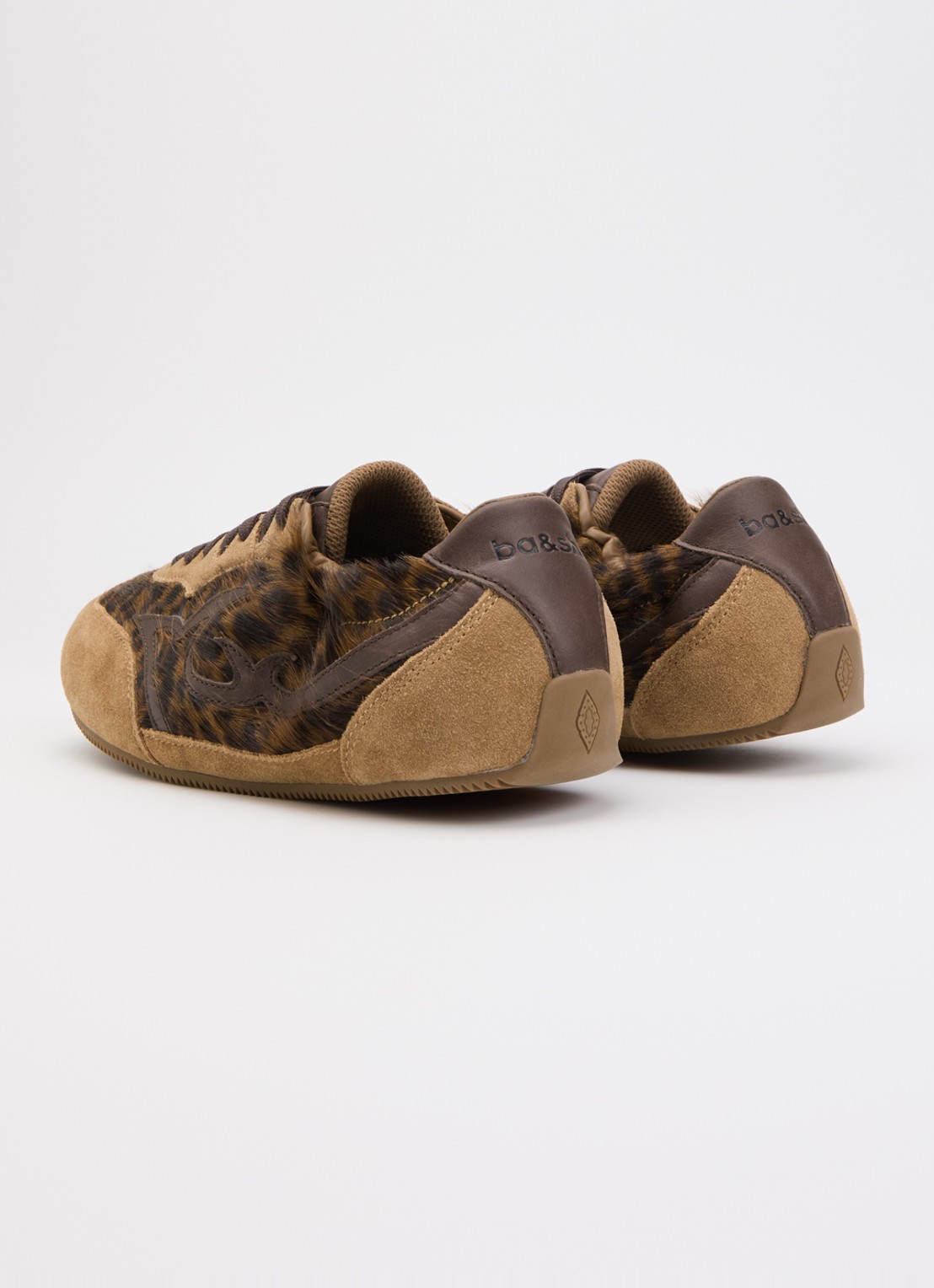 ba&sh Sneaker met suède details - achterkant 2 bruin
