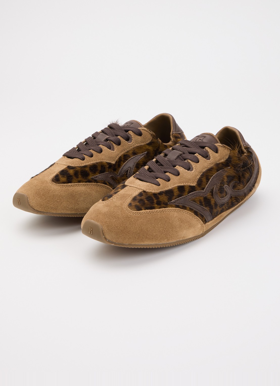 ba&sh Sneaker met suède details - detail 3 bruin