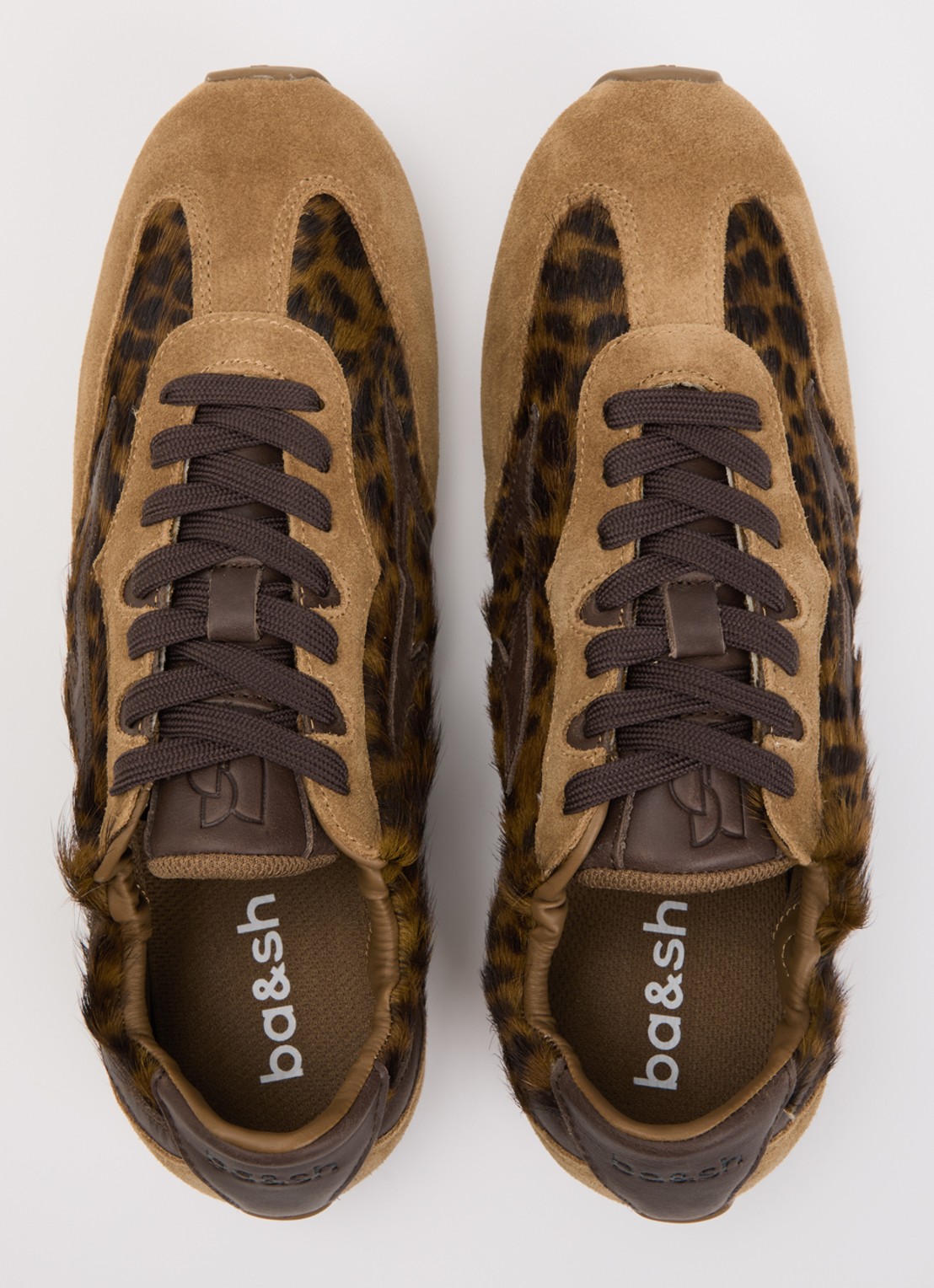 ba&sh Sneaker met suède details - detail 4 bruin