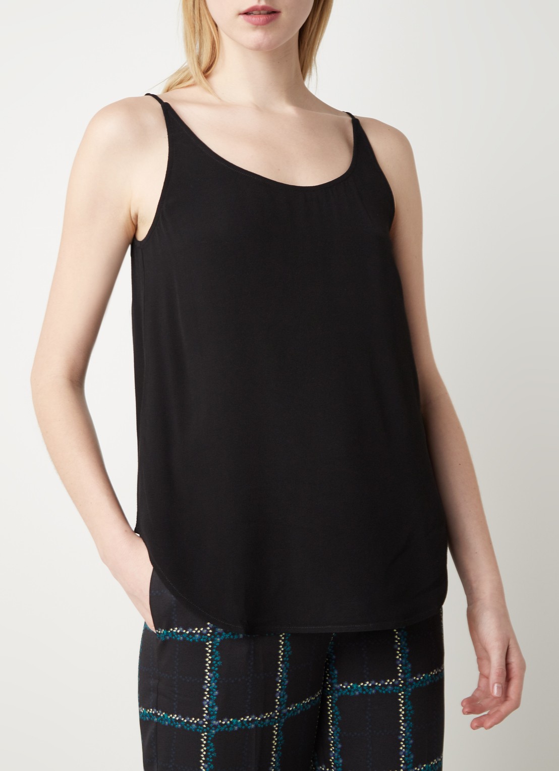 Ba&sh Spaghetti top met rugdecolleté - detail 4 zwart