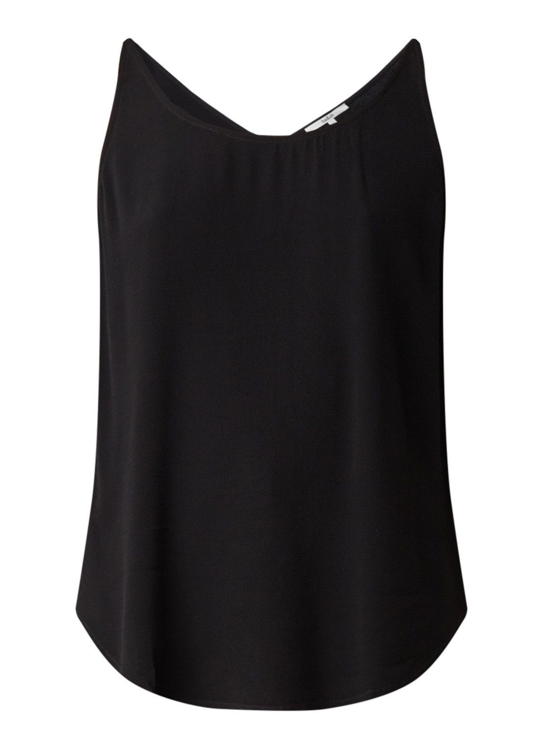 Ba&sh Spaghetti top met rugdecolleté - voorkant zwart
