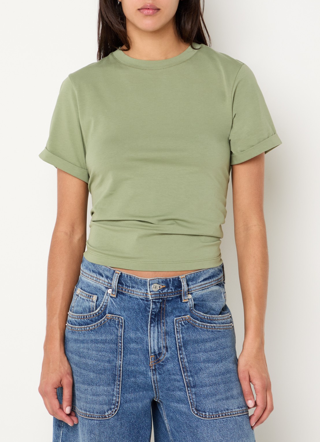 ba&sh T-shirt met cut-out detail - detail 3 groen