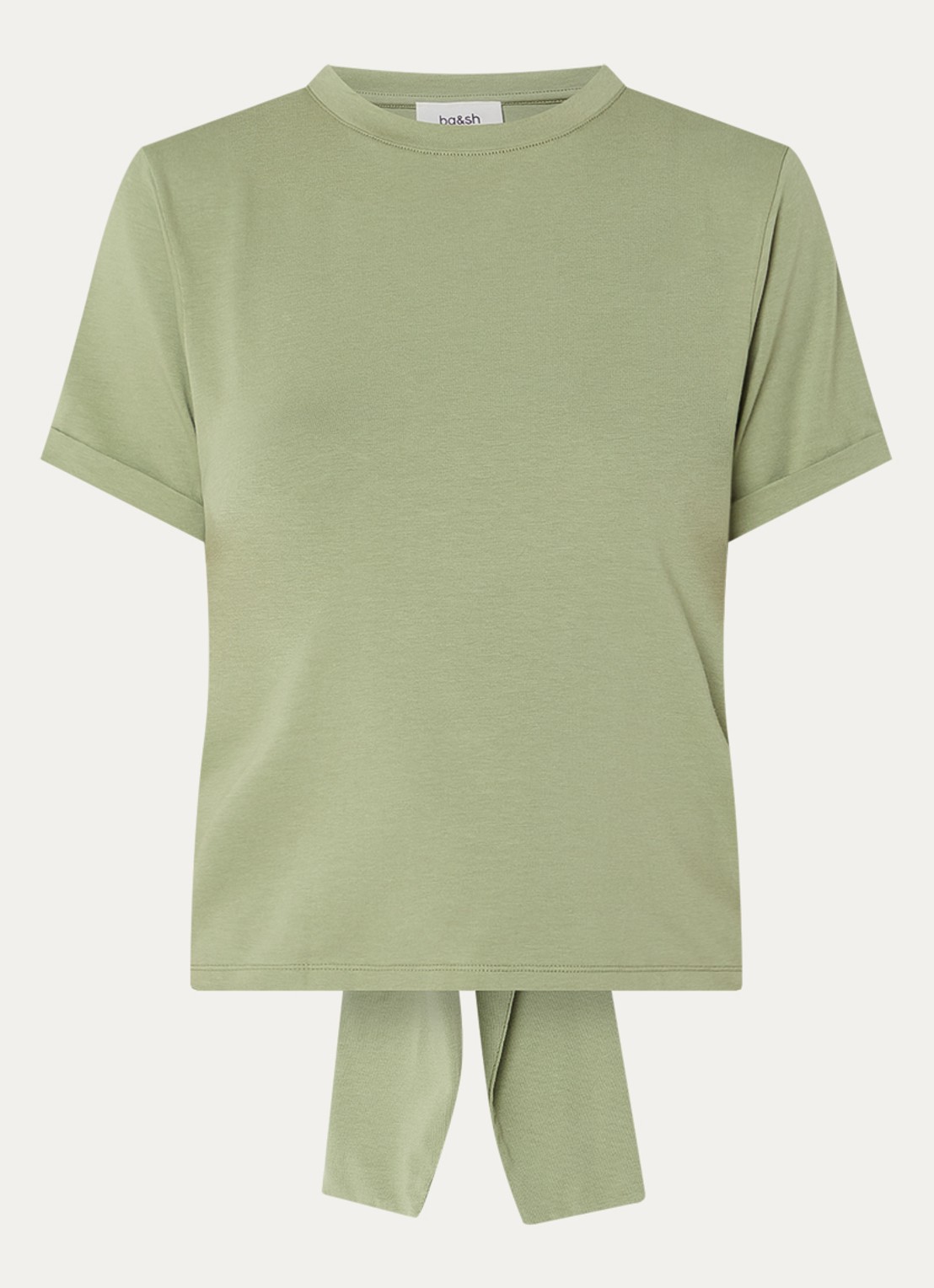 ba&sh T-shirt met cut-out detail - voorkant groen