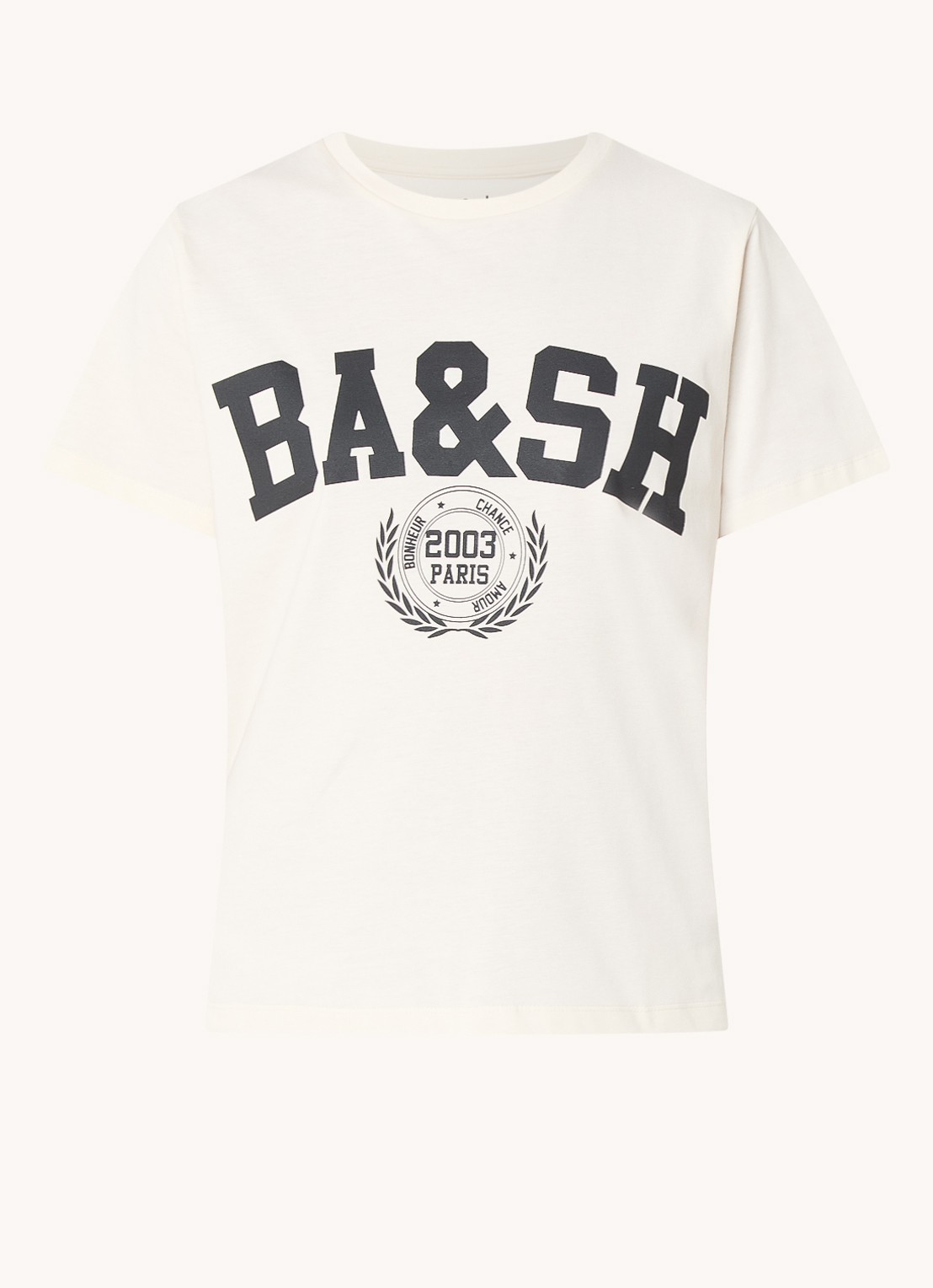 ba&sh T-shirt met logoprint - voorkant gebroken wit