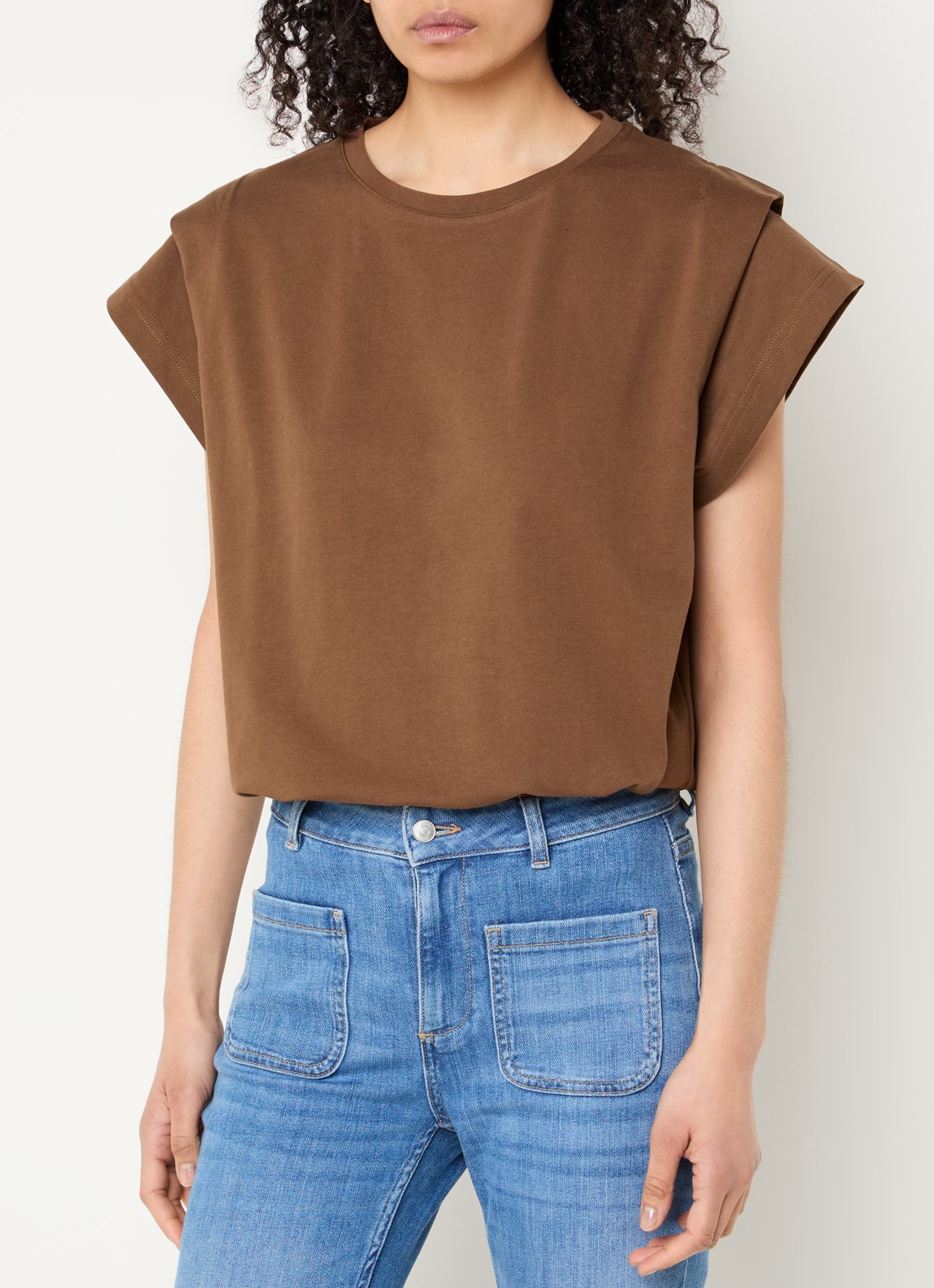 ba&sh T-shirt met ronde hals  - detail 3 bruin