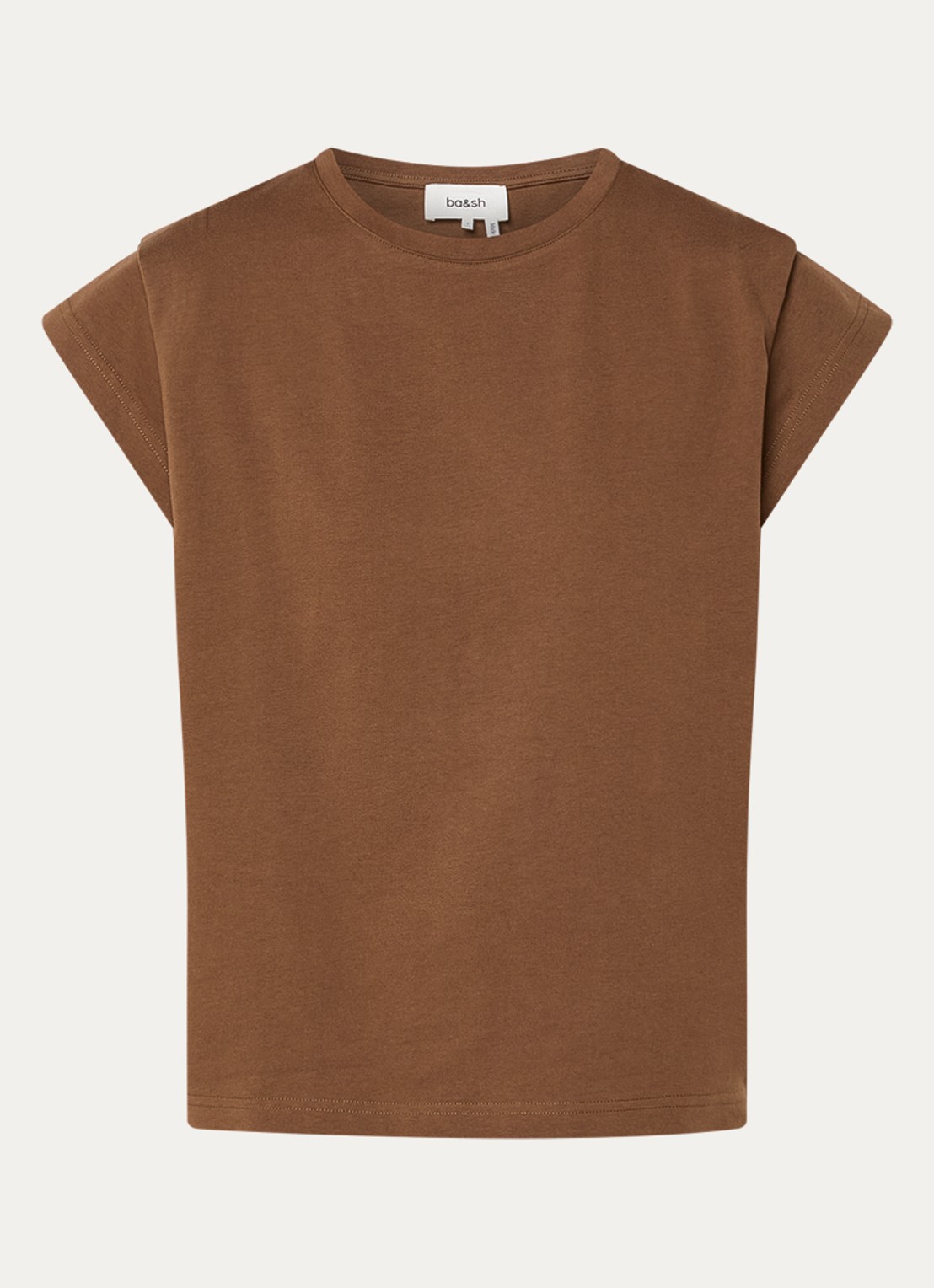 ba&sh T-shirt met ronde hals  - voorkant bruin