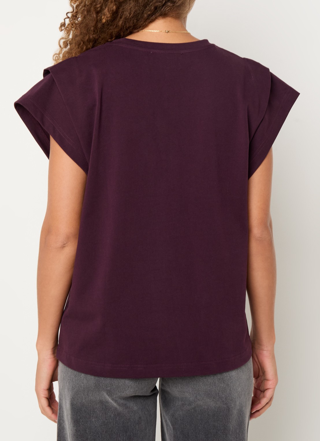 ba&sh T-shirt met stretch - achterkant 2 bordeauxrood