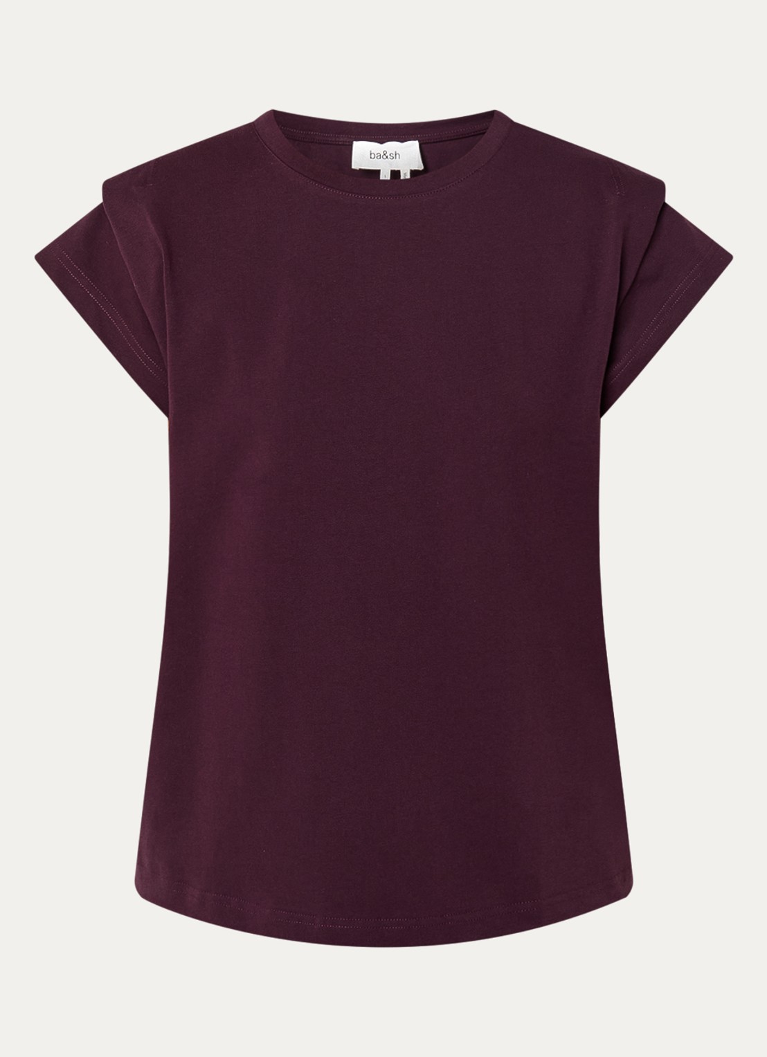 ba&sh T-shirt met stretch - voorkant 3 bordeauxrood
