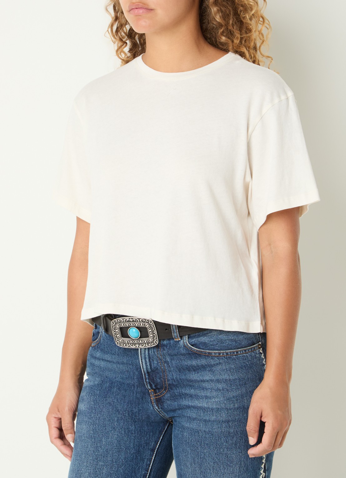 ba&sh Take T-shirt met backprint - achterkant gebroken wit