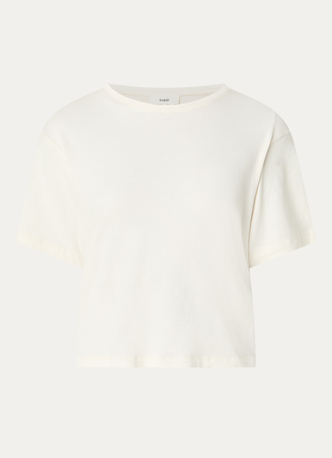 ba&sh Take T-shirt met backprint - voorkant 3 gebroken wit