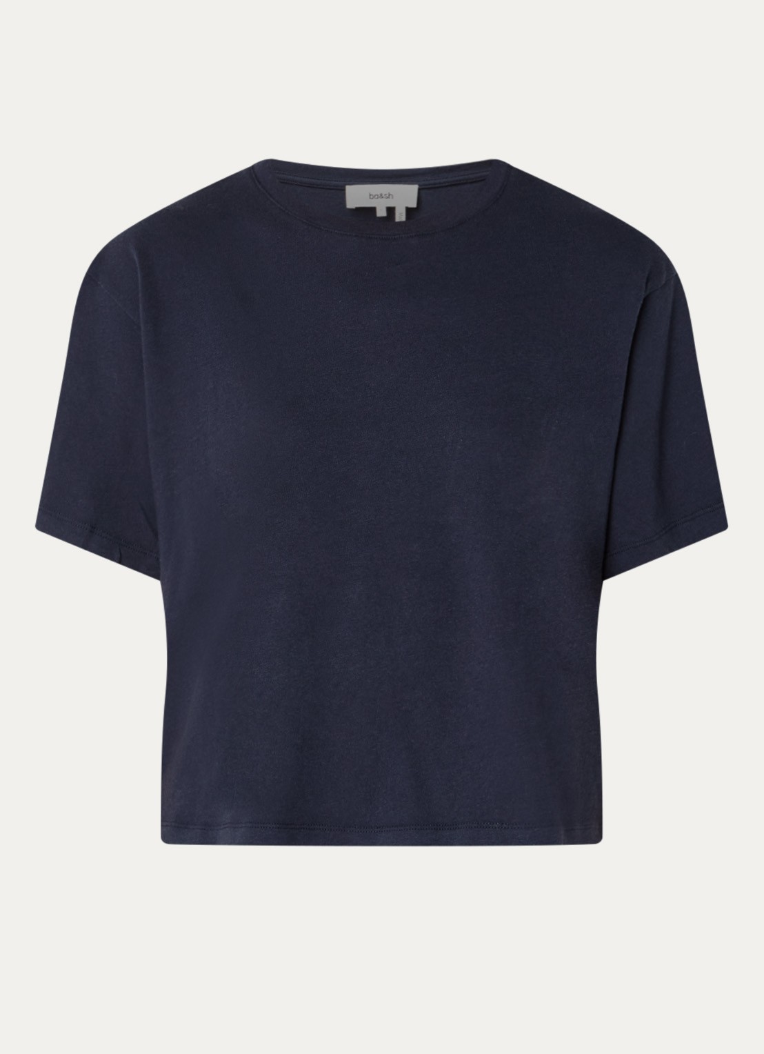 ba&sh Take T-shirt met backprint - voorkant 2 donkerblauw