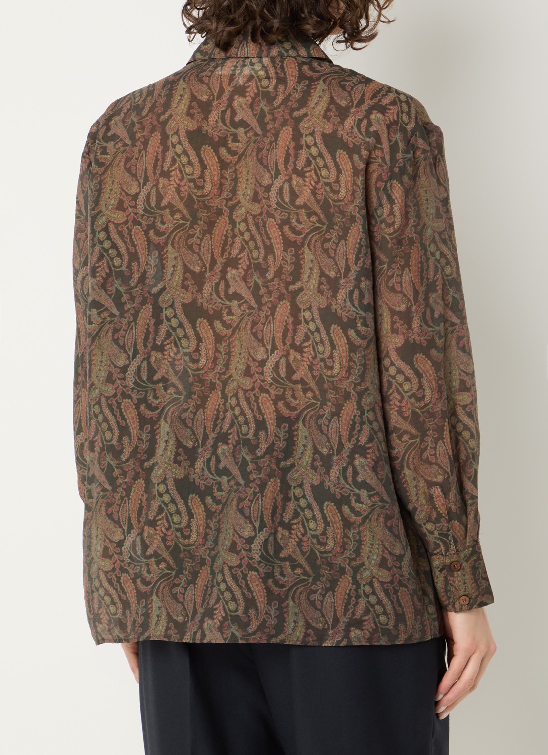 ba&sh Tao blouse met print - achterkant khaki