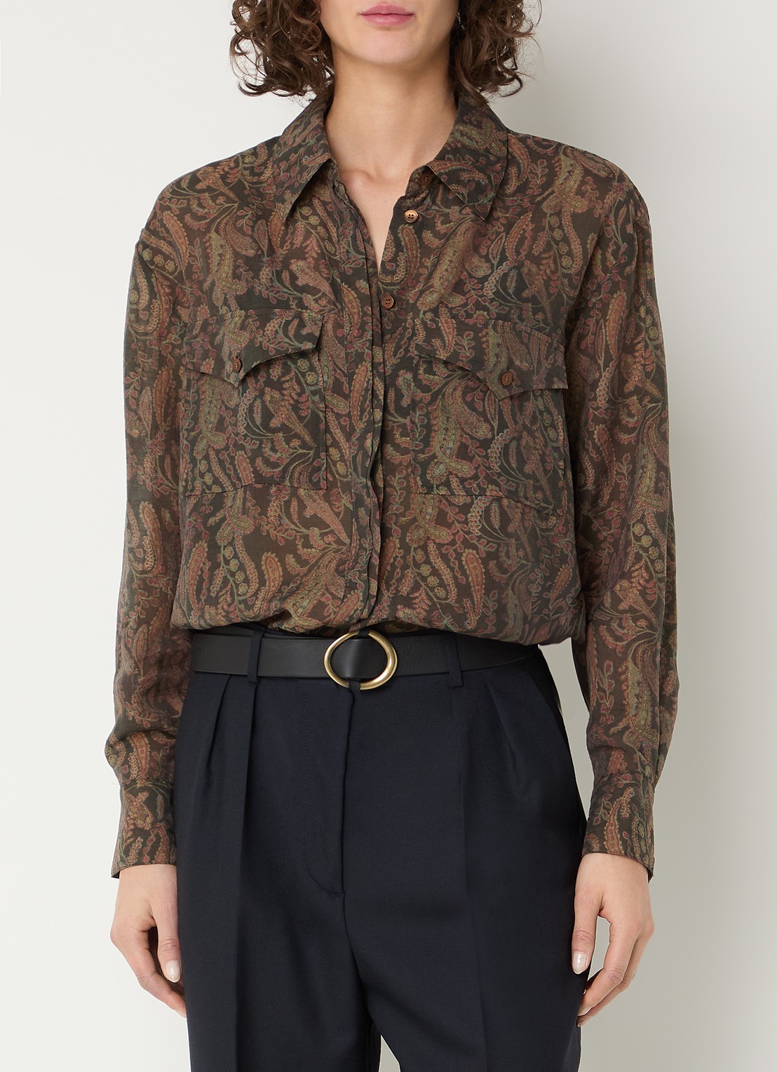 ba&sh Tao blouse met print - detail 4 khaki