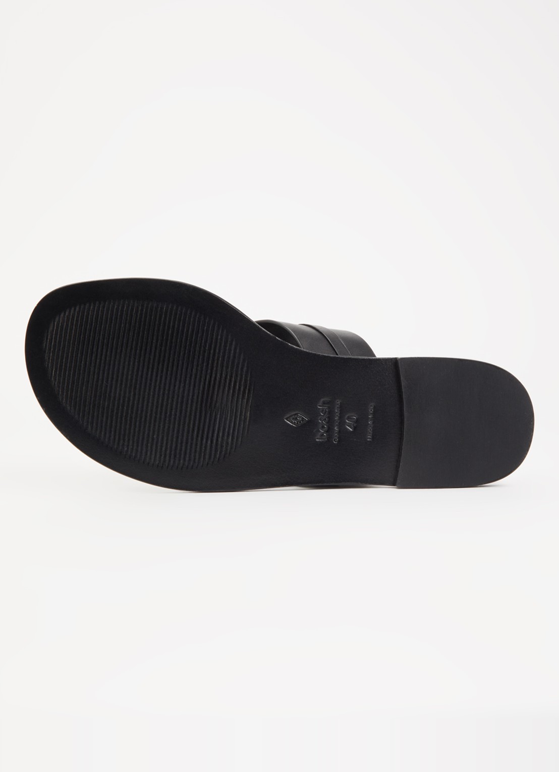 ba&sh Tcor slipper van leer - detail 3 zwart