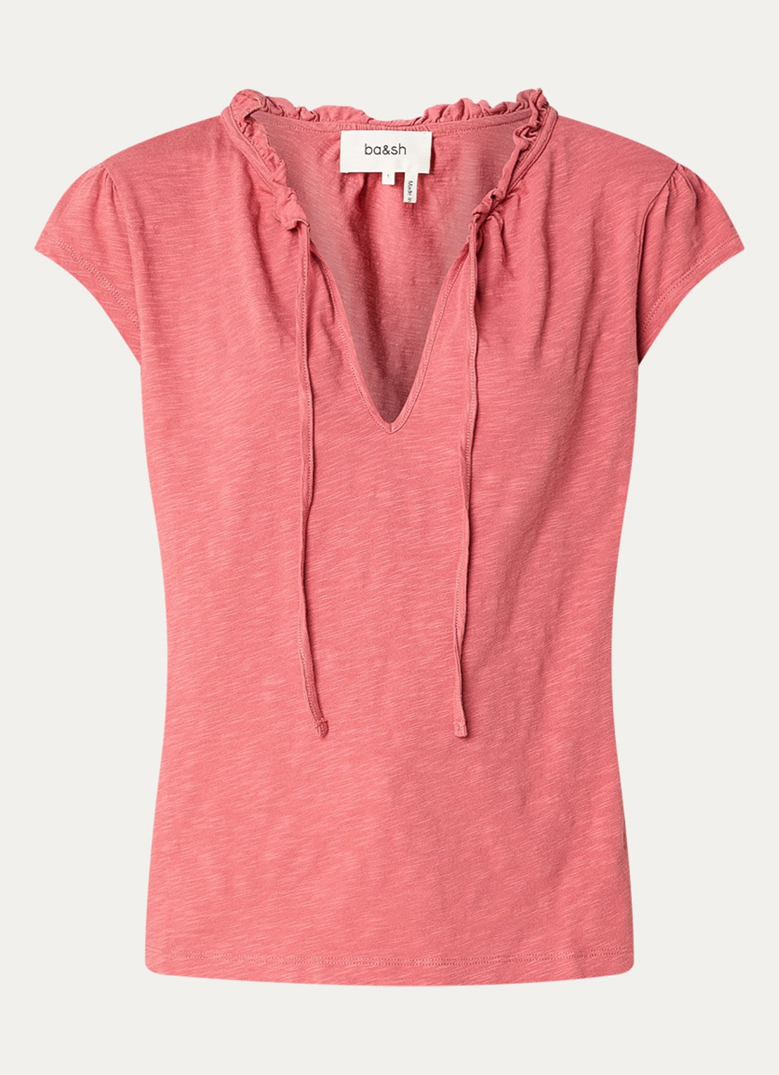 ba&sh Very top met strikkraag - voorkant 3 roze