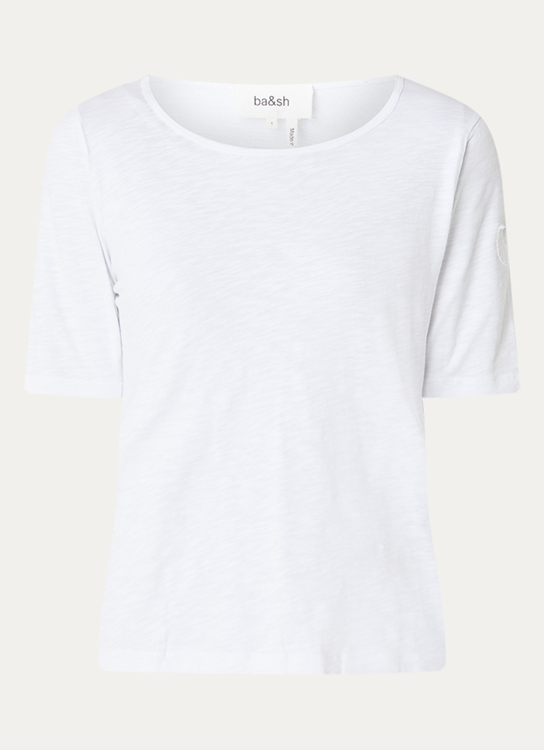 ba&sh Vina T-shirt met boothals - voorkant 2 wit