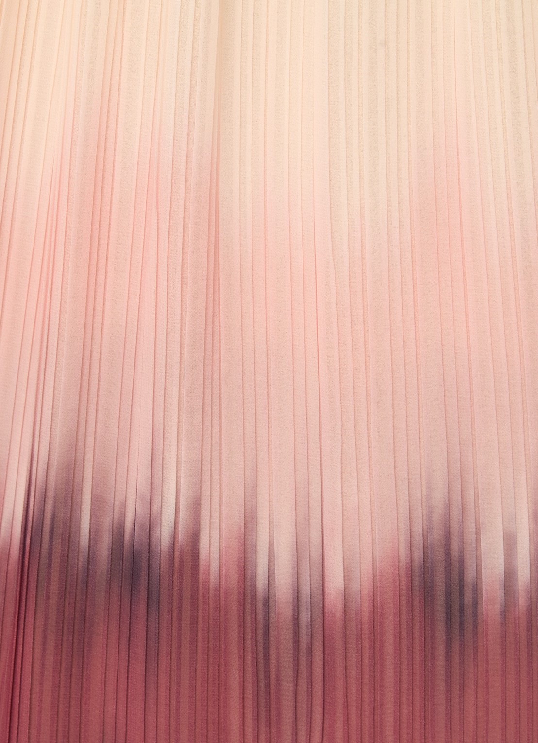 ba&sh Wila maxi jurk met dip-dye dessin en plissé - detail 2 lichtroze