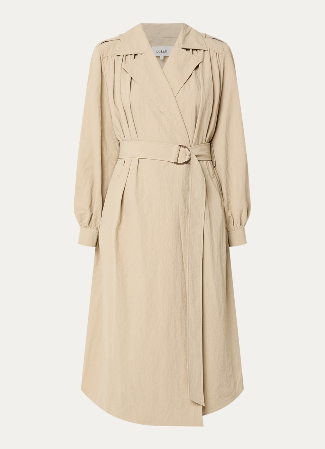 ba&sh Wili trenchcoat met steekzakken - voorkant 3 beige
