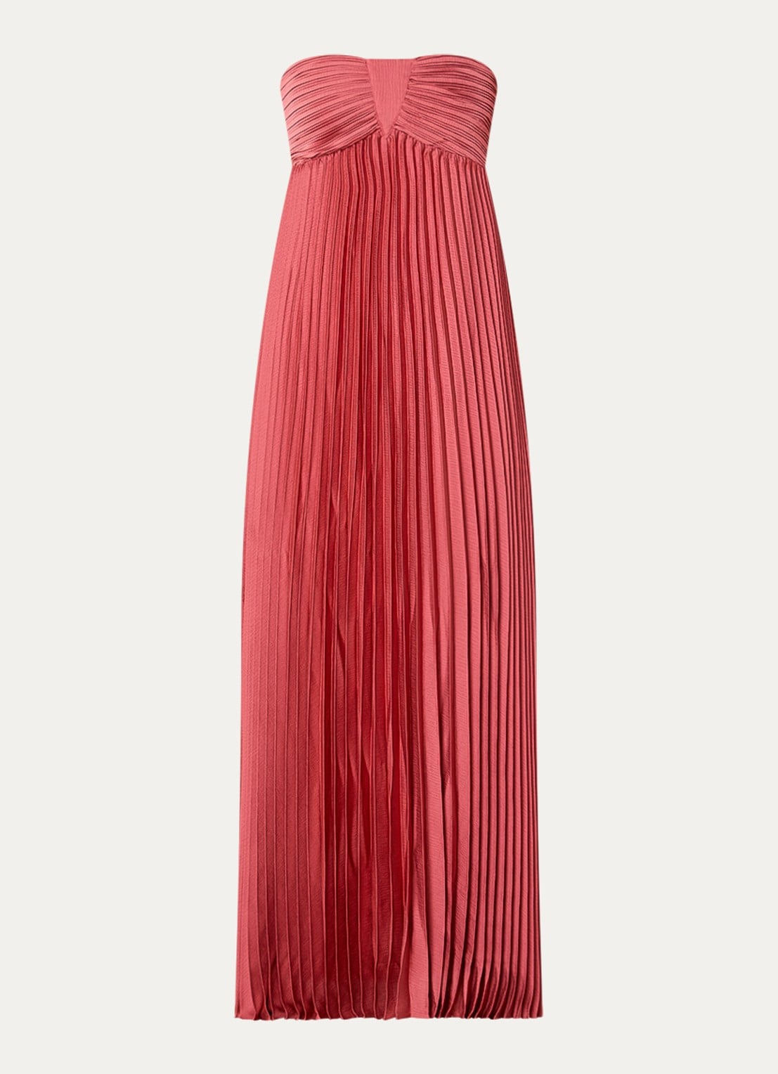 ba&sh Willow maxi jurk met plissé - voorkant steenrood