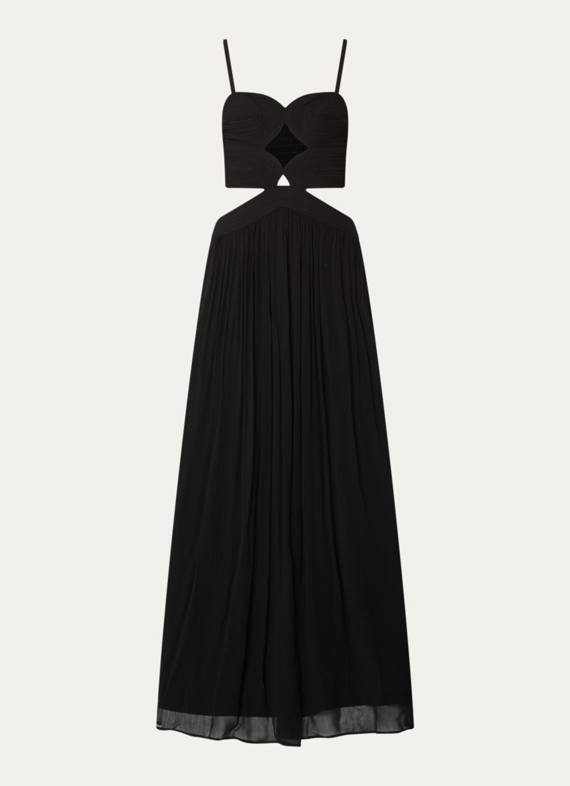 ba&sh Wira maxi rok met plooien - voorkant 2 zwart