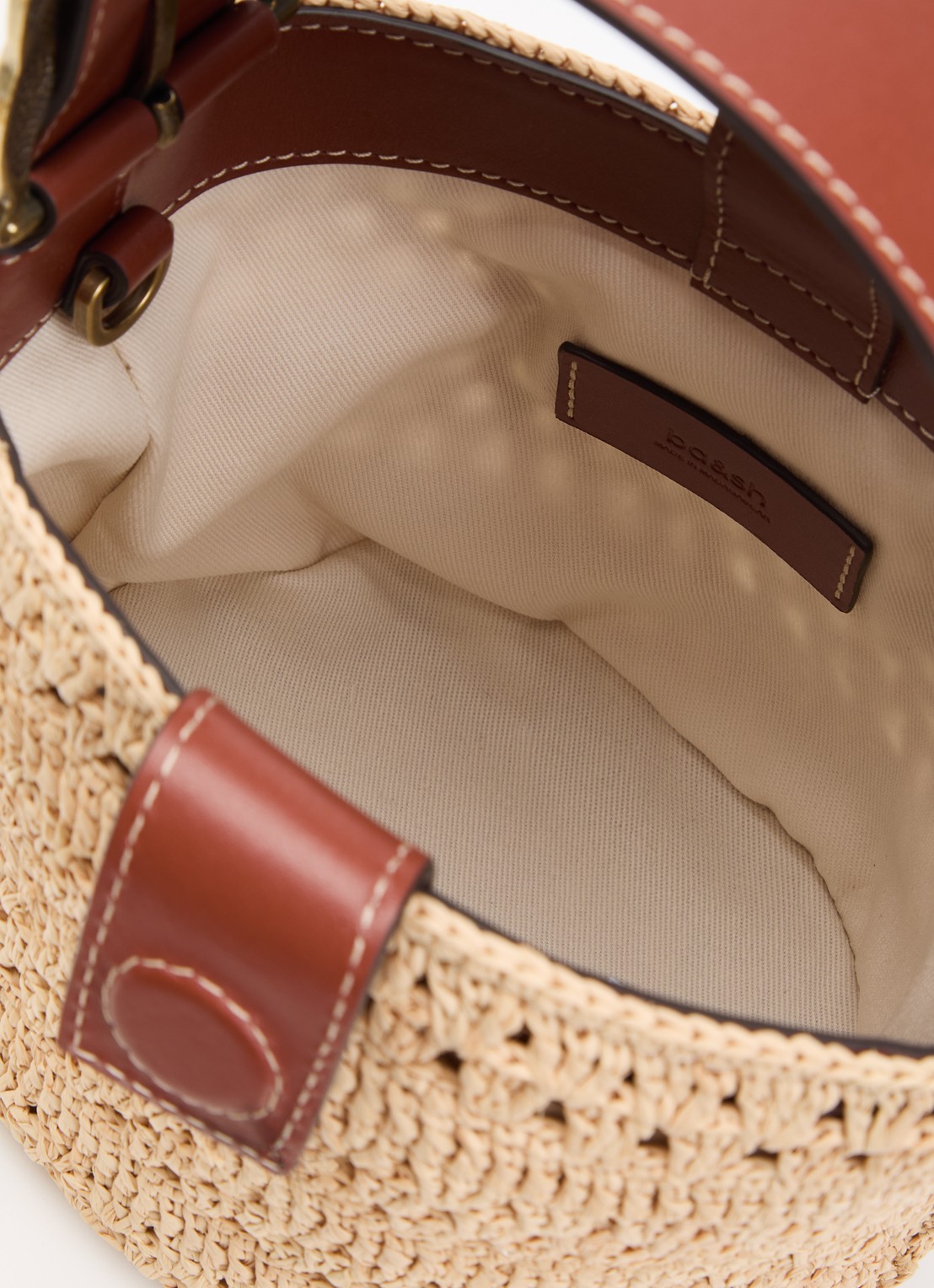 ba&sh YouYou handtas met afneembare schouderriem - detail 3 beige