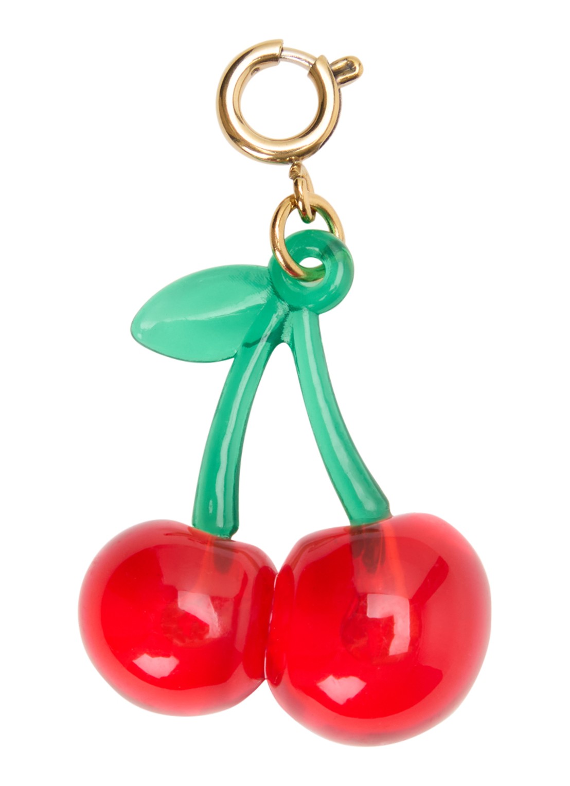 Babs The Label Cherry hanger verguld - voorkant 2 rood