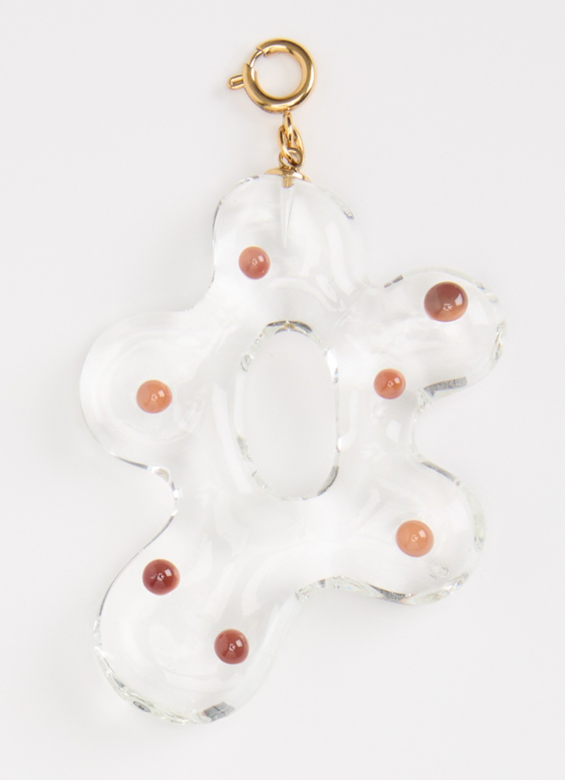Babs The Label Dotted Wild Bloom hanger verguld - voorkant transparant