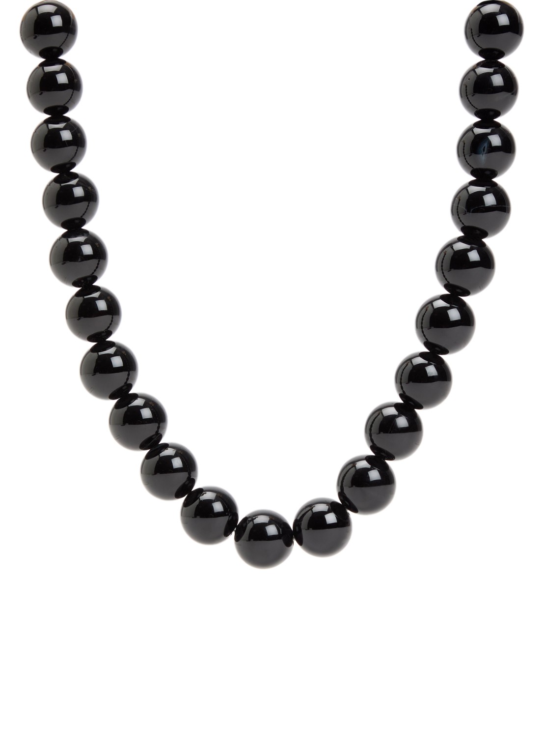 Babs The Label Midnight Black kralenketting verguld - voorkant zwart