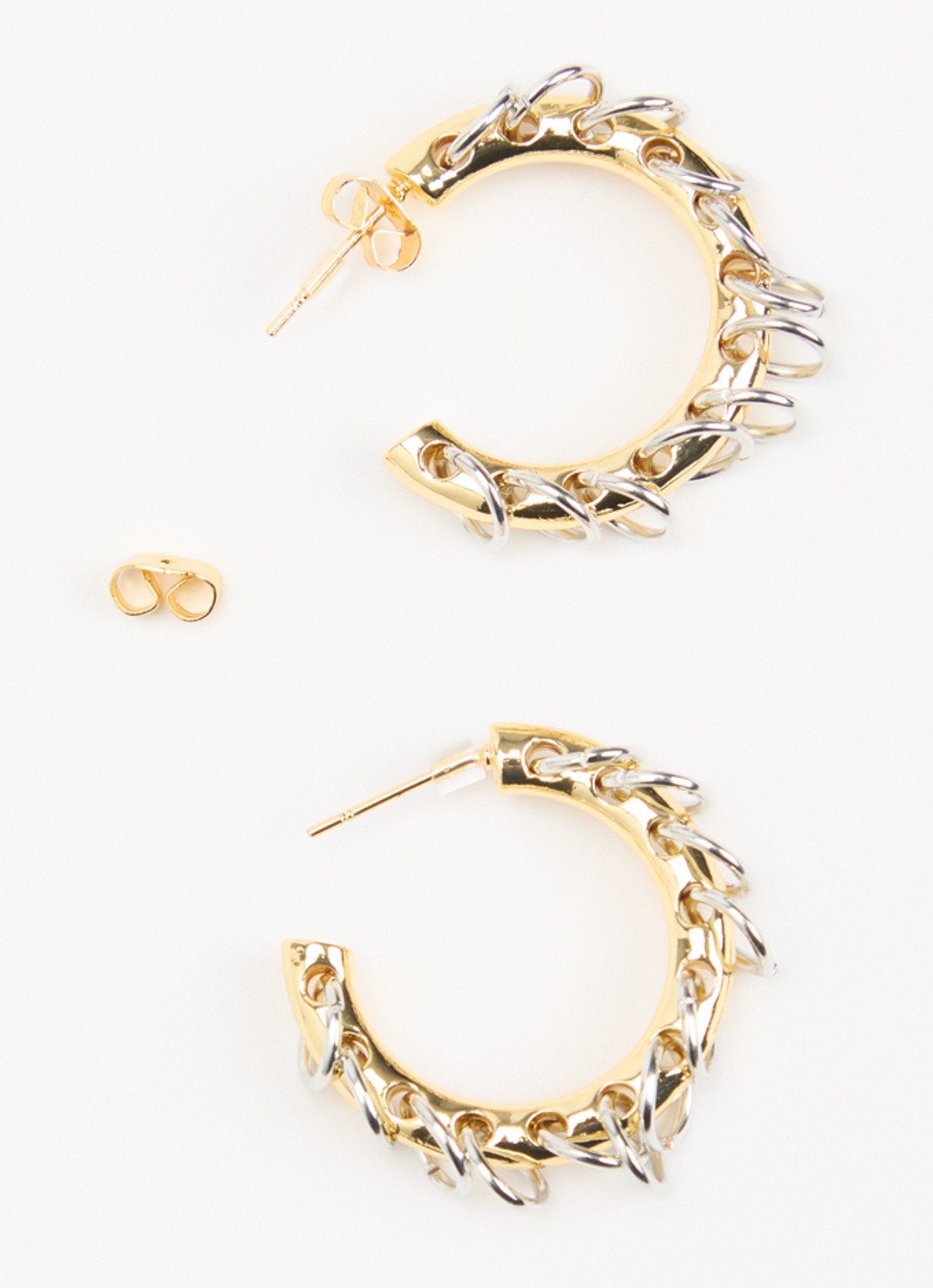 Babs The Label Mixed Metal oorstekers - detail goud