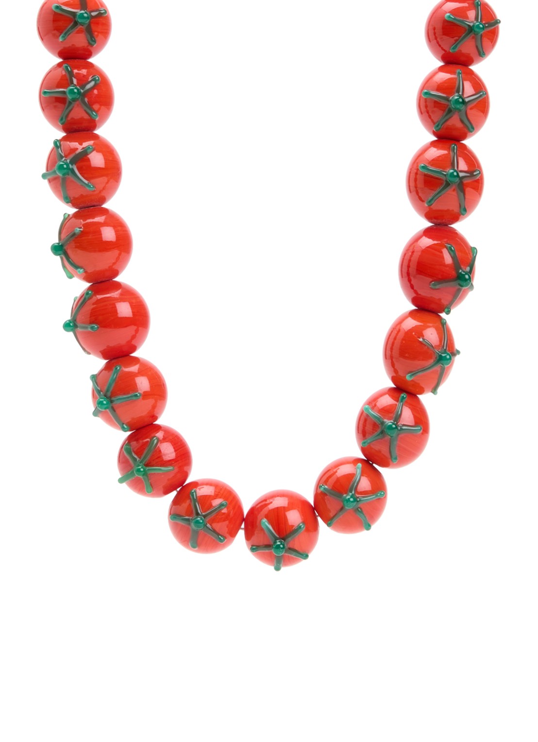 Babs The Label Pomodoro kralenketting verguld - voorkant 4 rood