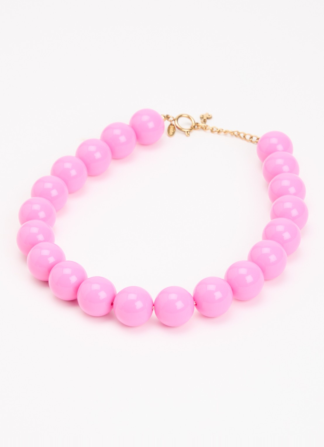 Babs The Label Tropical Treasure kralenketting verguld - detail roze