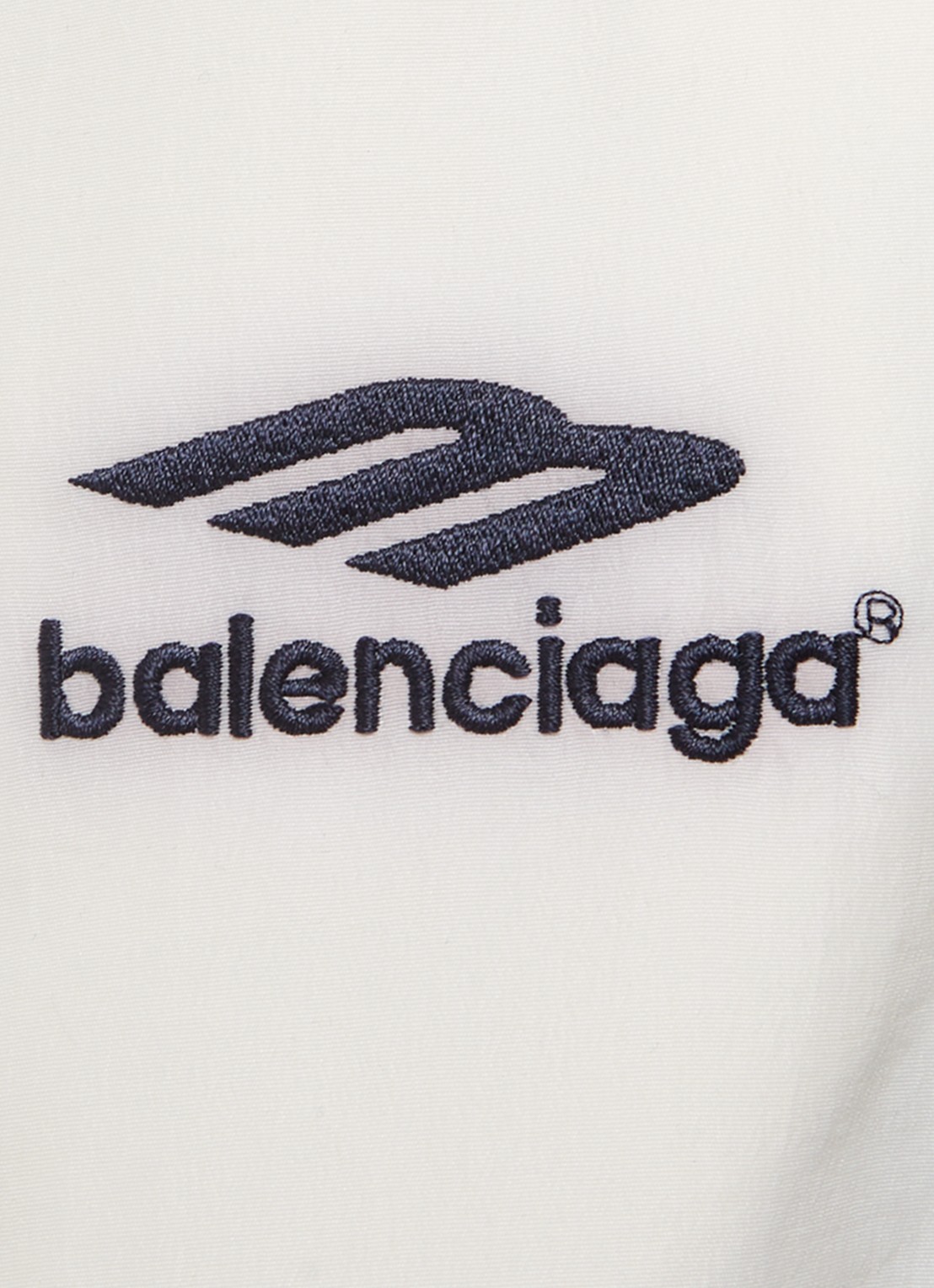 Balenciaga 3B Sports Icon mid waist loose fit trackpants met logo - detail 6 gebroken wit