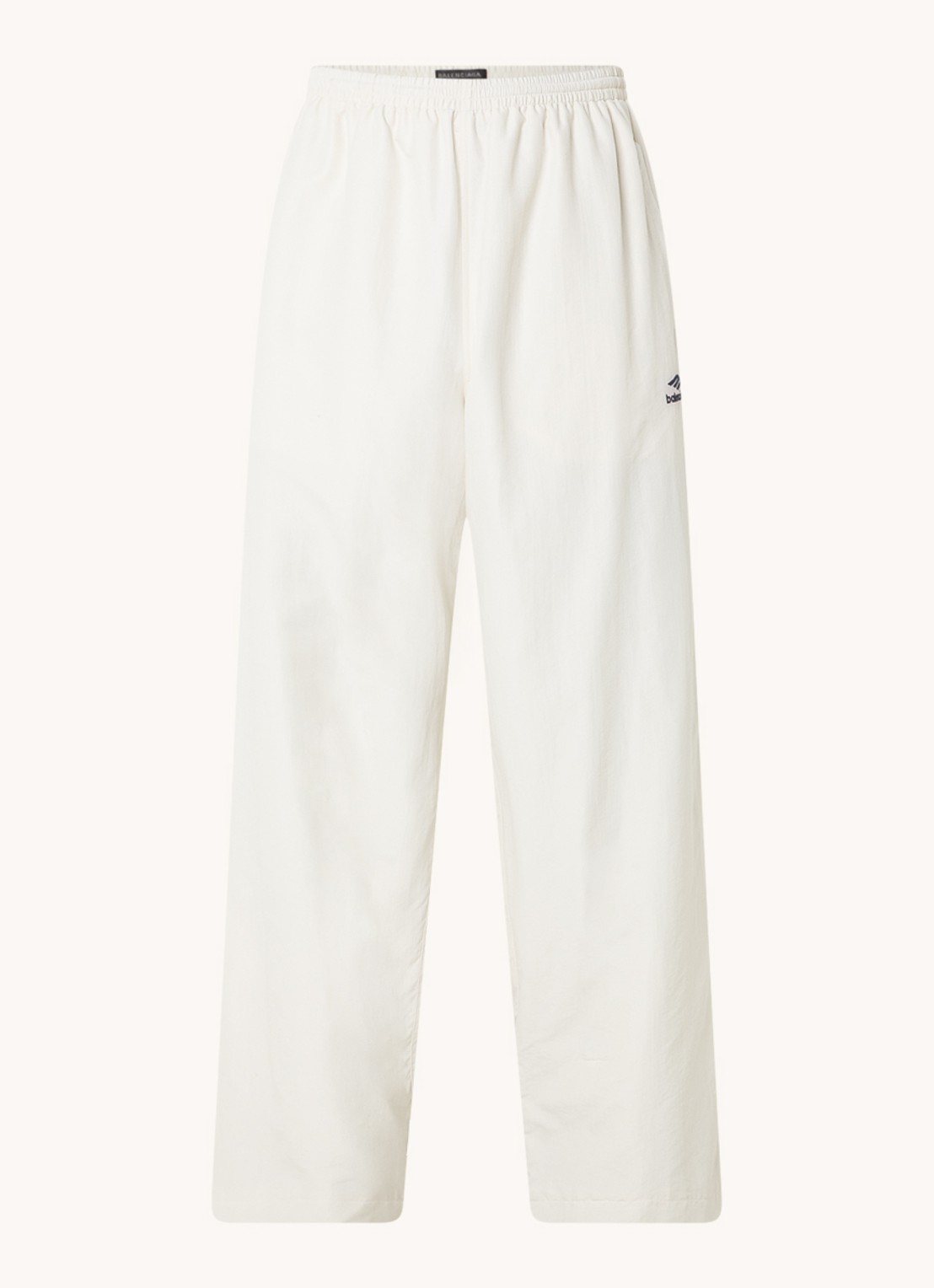 Balenciaga 3B Sports Icon mid waist loose fit trackpants met logo - voorkant gebroken wit