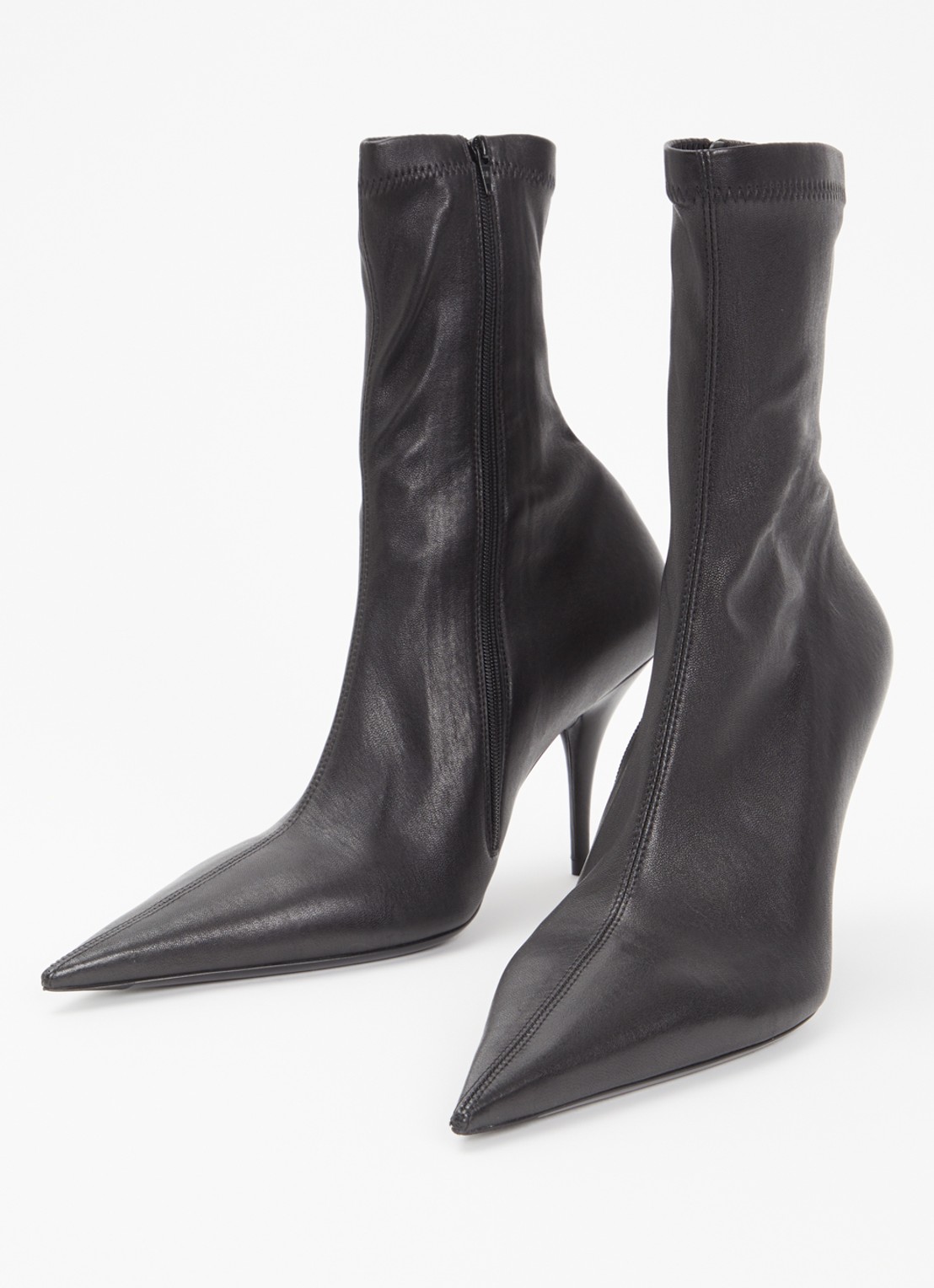 Balenciaga Avenue enkellaarsje van geitenleer - detail 3 zwart