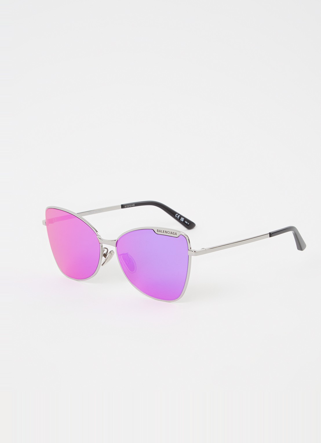 Balenciaga Butterfly zonnebril BB0278S - voorkant grijs