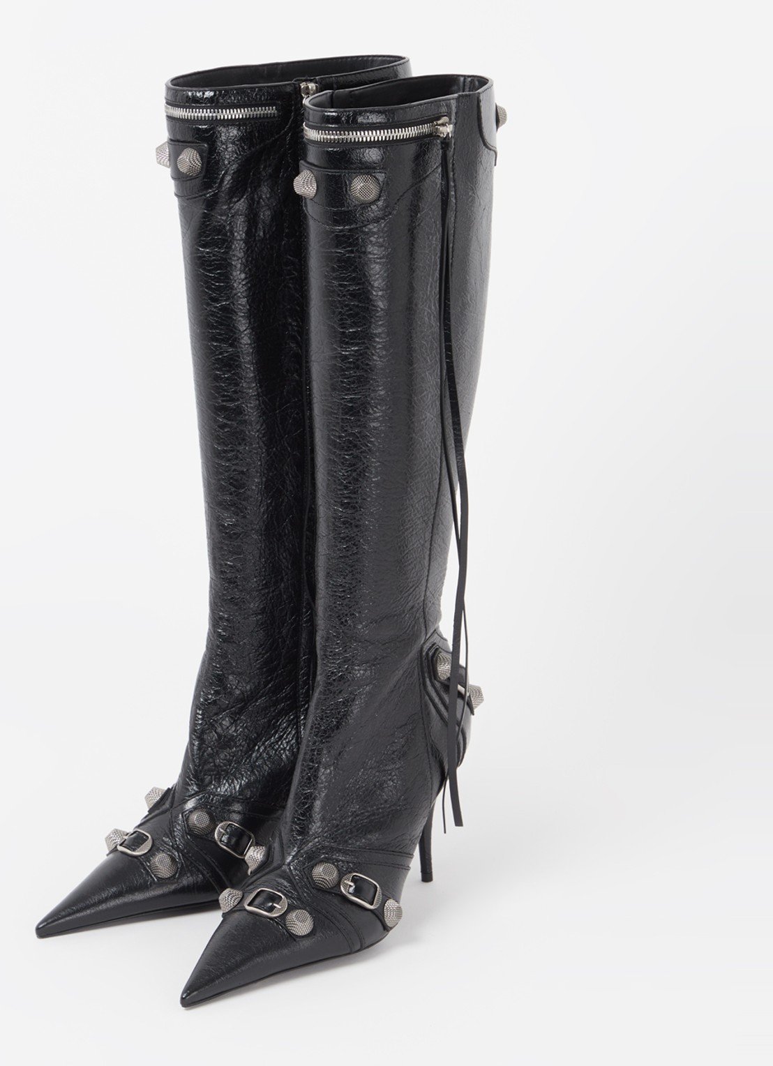 Balenciaga Cagole laars van kalfsleer  - detail zwart