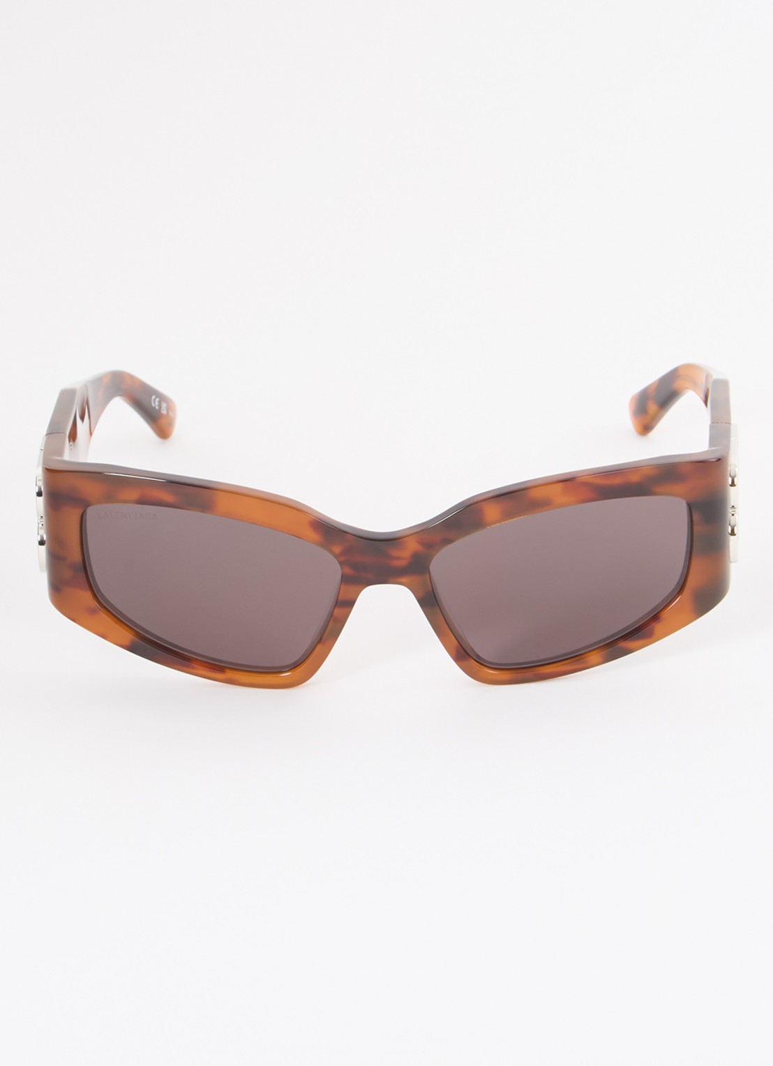 Balenciaga Cat Eye zonnebril BB0321S - detail roodbruin