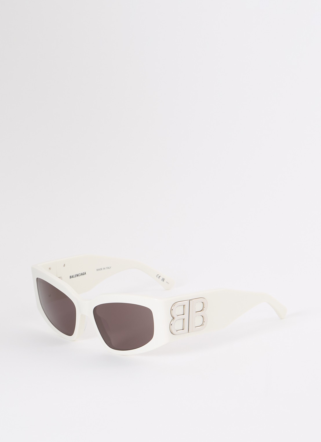 Balenciaga Cat Eye zonnebril BB0321S - voorkant gebroken wit