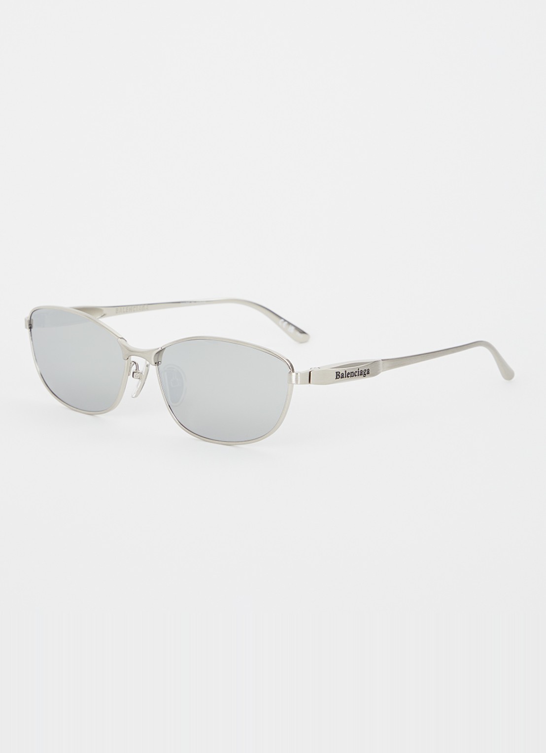 Balenciaga Cat Eye zonnebril BB0357SA - voorkant 4 zilver