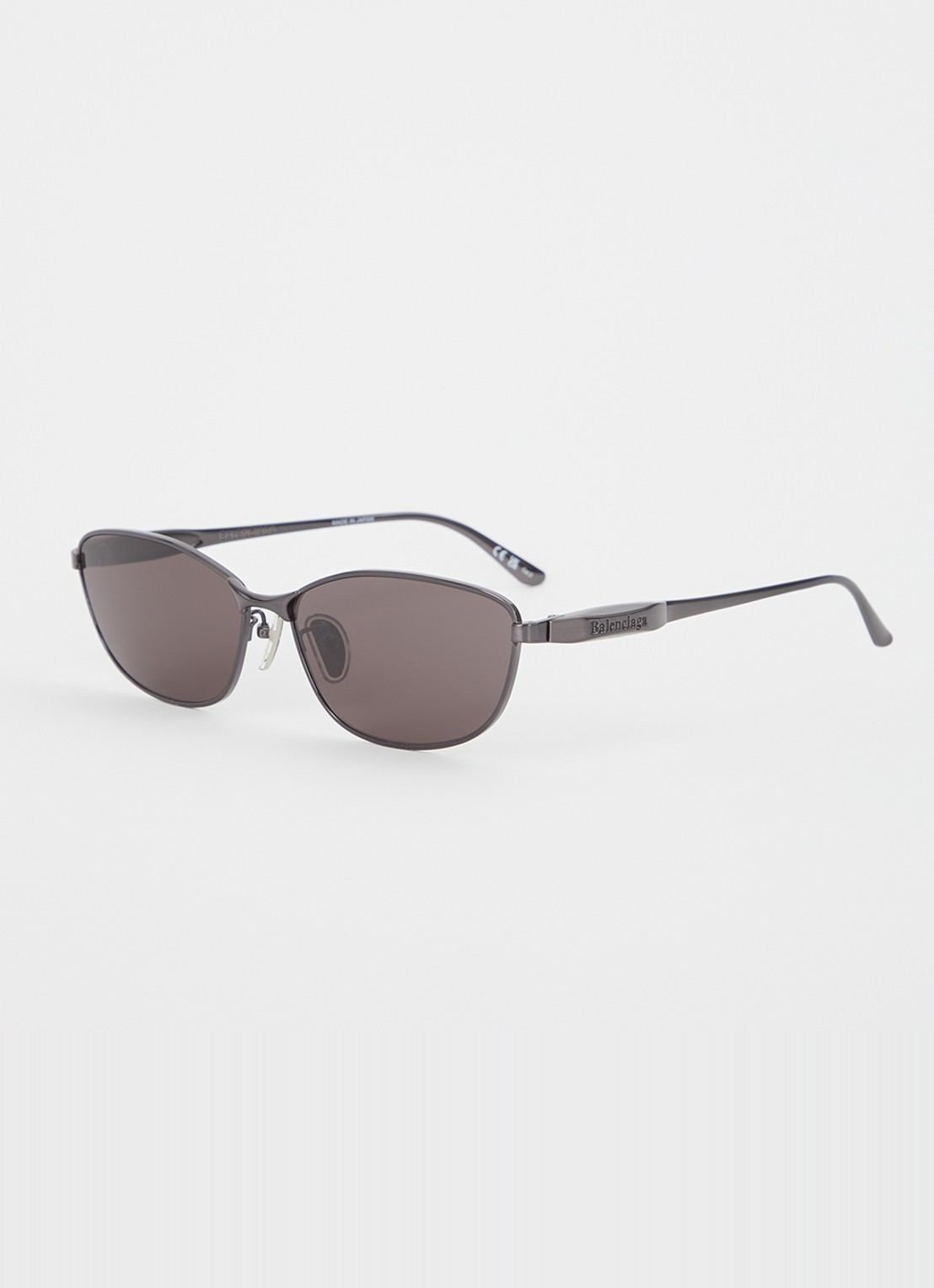 Balenciaga Cat Eye zonnebril BB0357SA - voorkant 4 antraciet