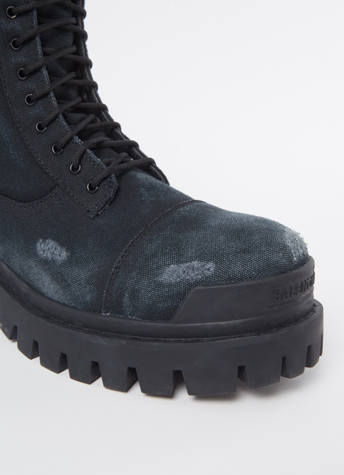 Balenciaga Combat Strike veterboot van canvas - detail 3 zwart