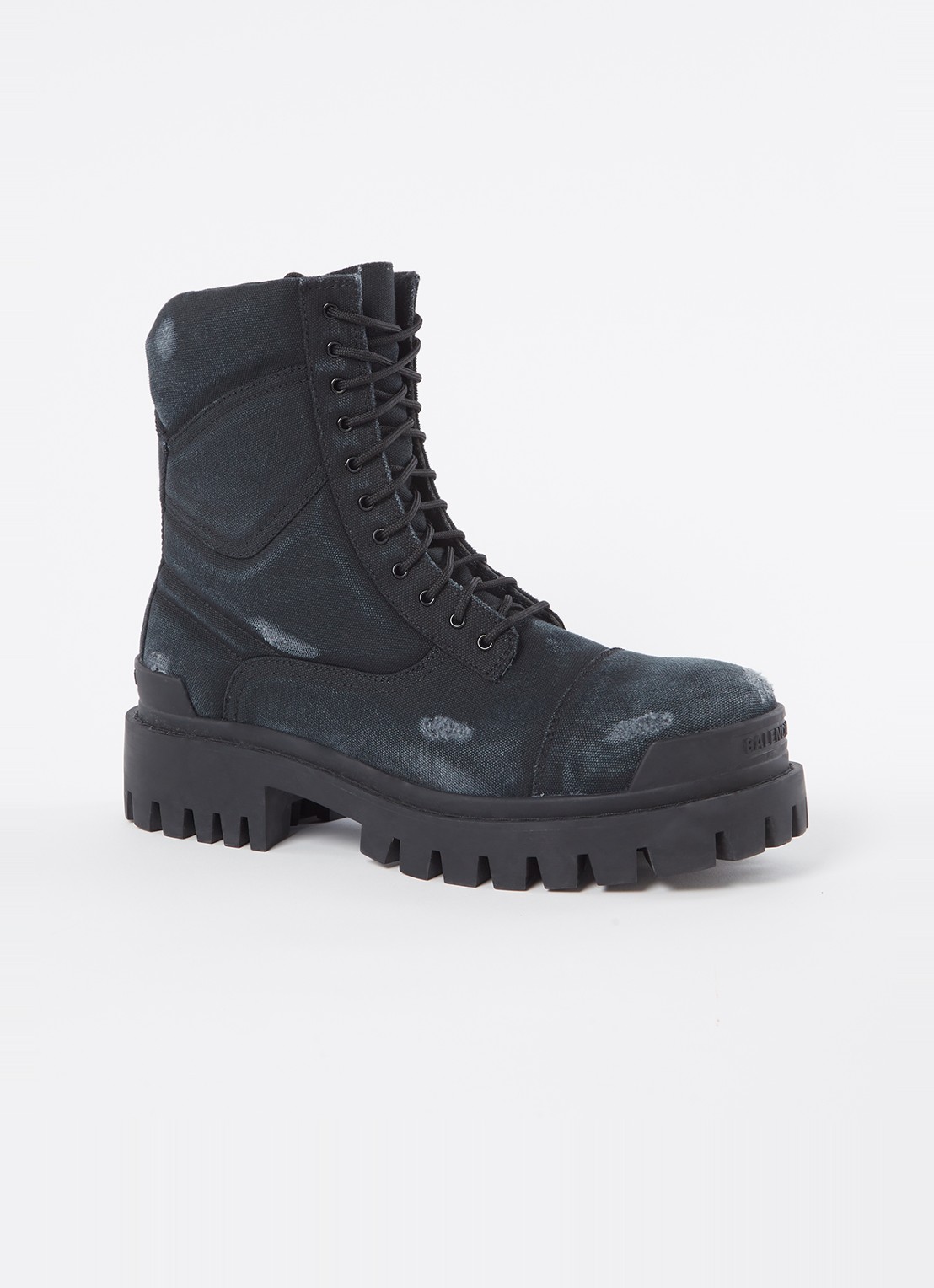 Balenciaga Combat Strike veterboot van canvas - voorkant 5 zwart