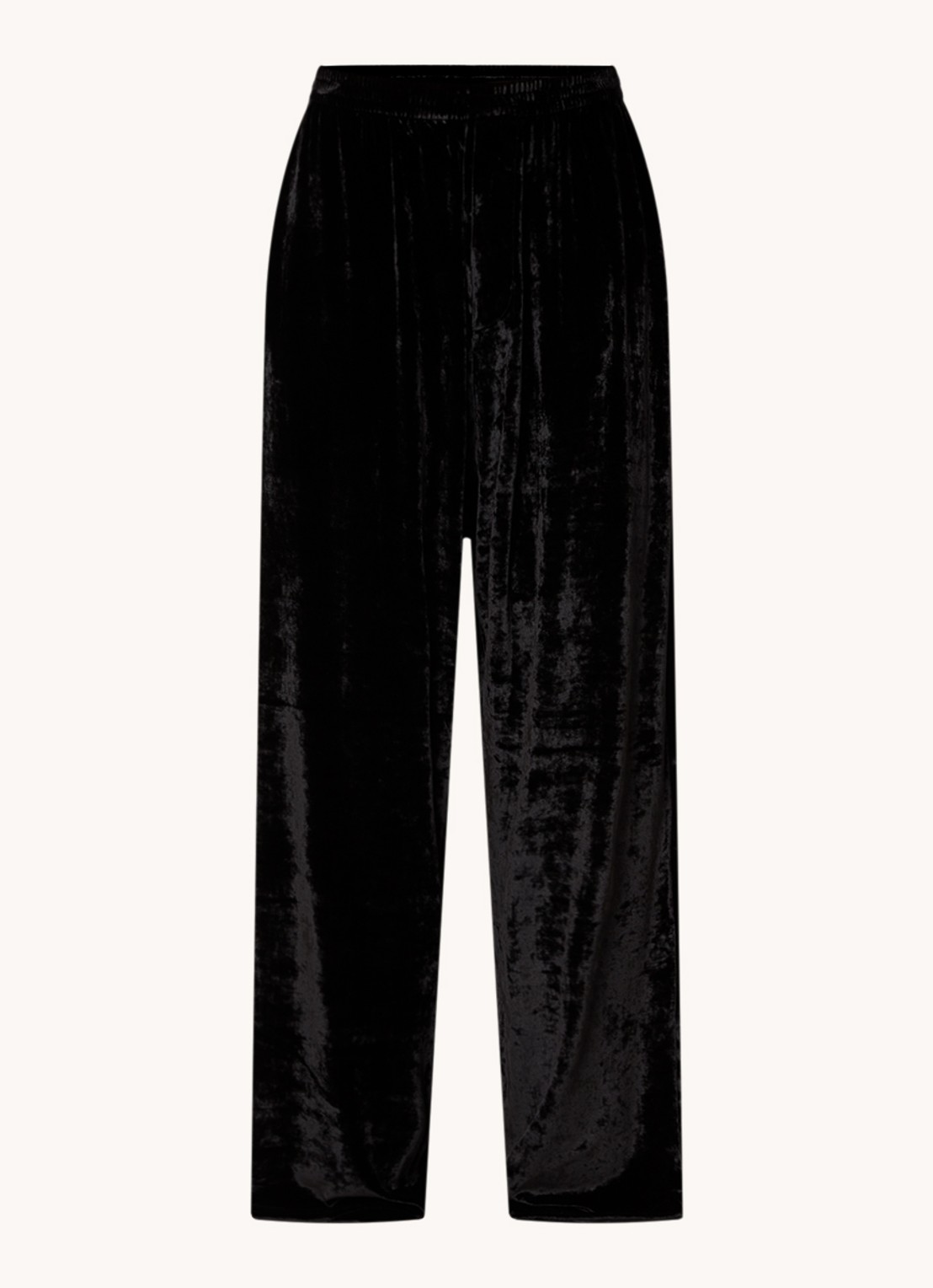 Balenciaga High waist loose fit joggingbroek van fluweel - voorkant 4 zwart