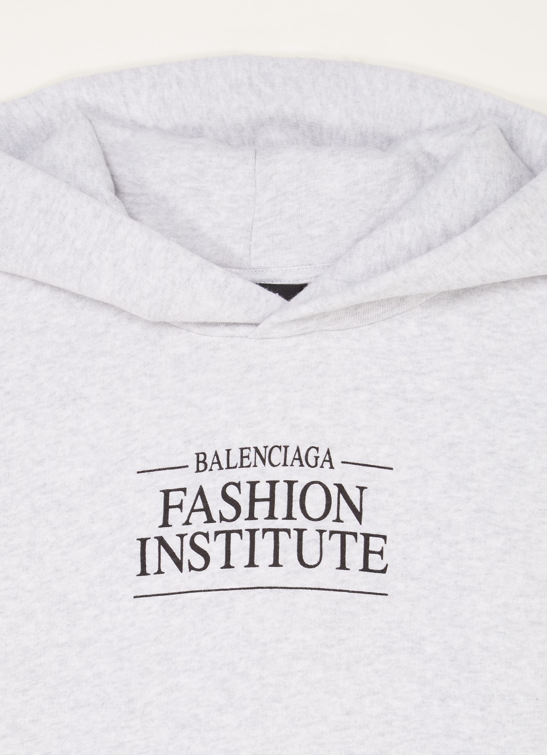 Balenciaga Hoodie met logo- en backprint - detail lichtgrijs