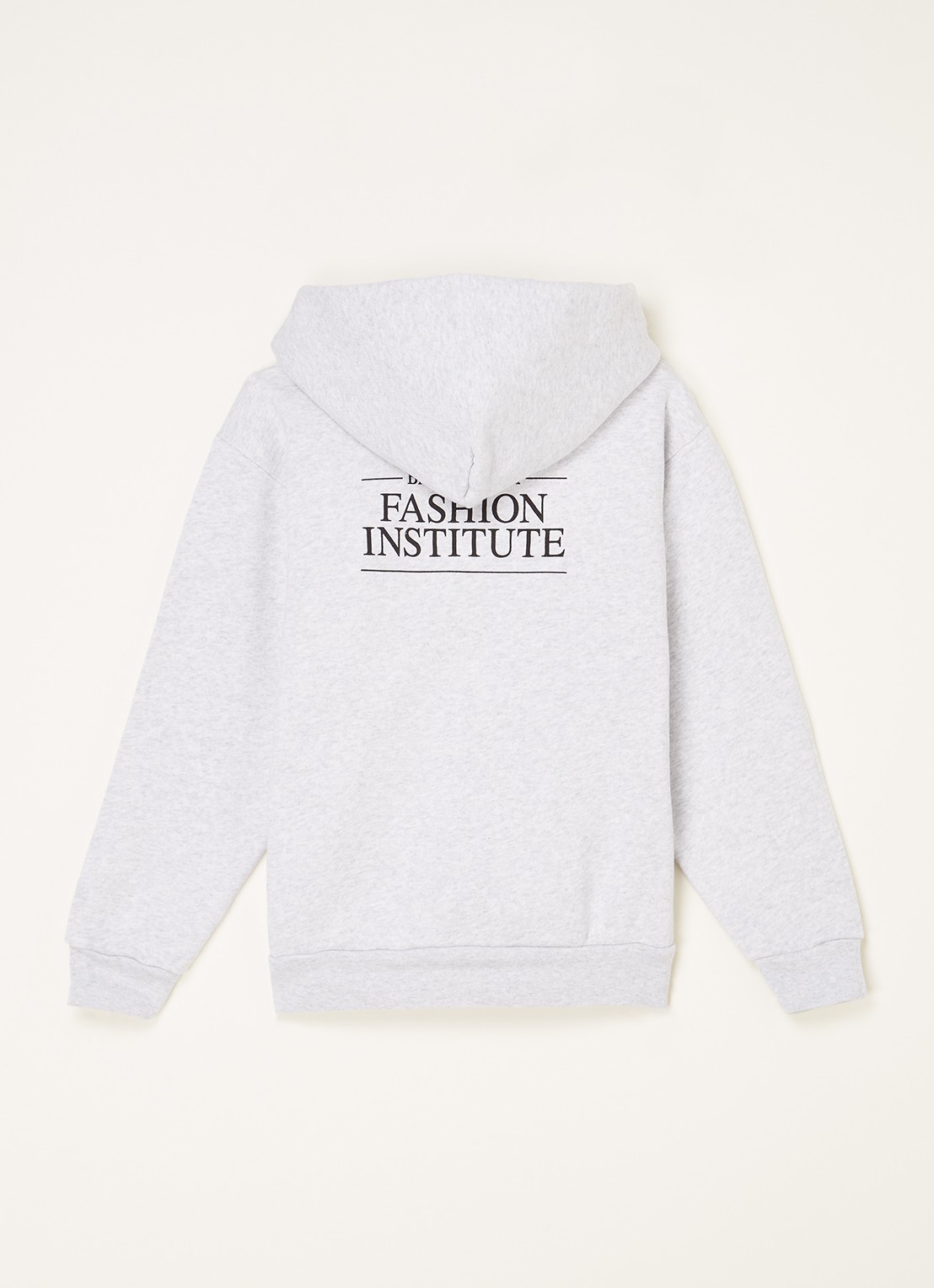 Balenciaga Hoodie met logo- en backprint - voorkant 3 lichtgrijs