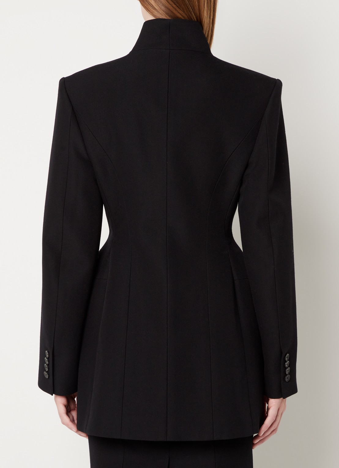 Balenciaga Hourglass blazer van wol - achterkant zwart