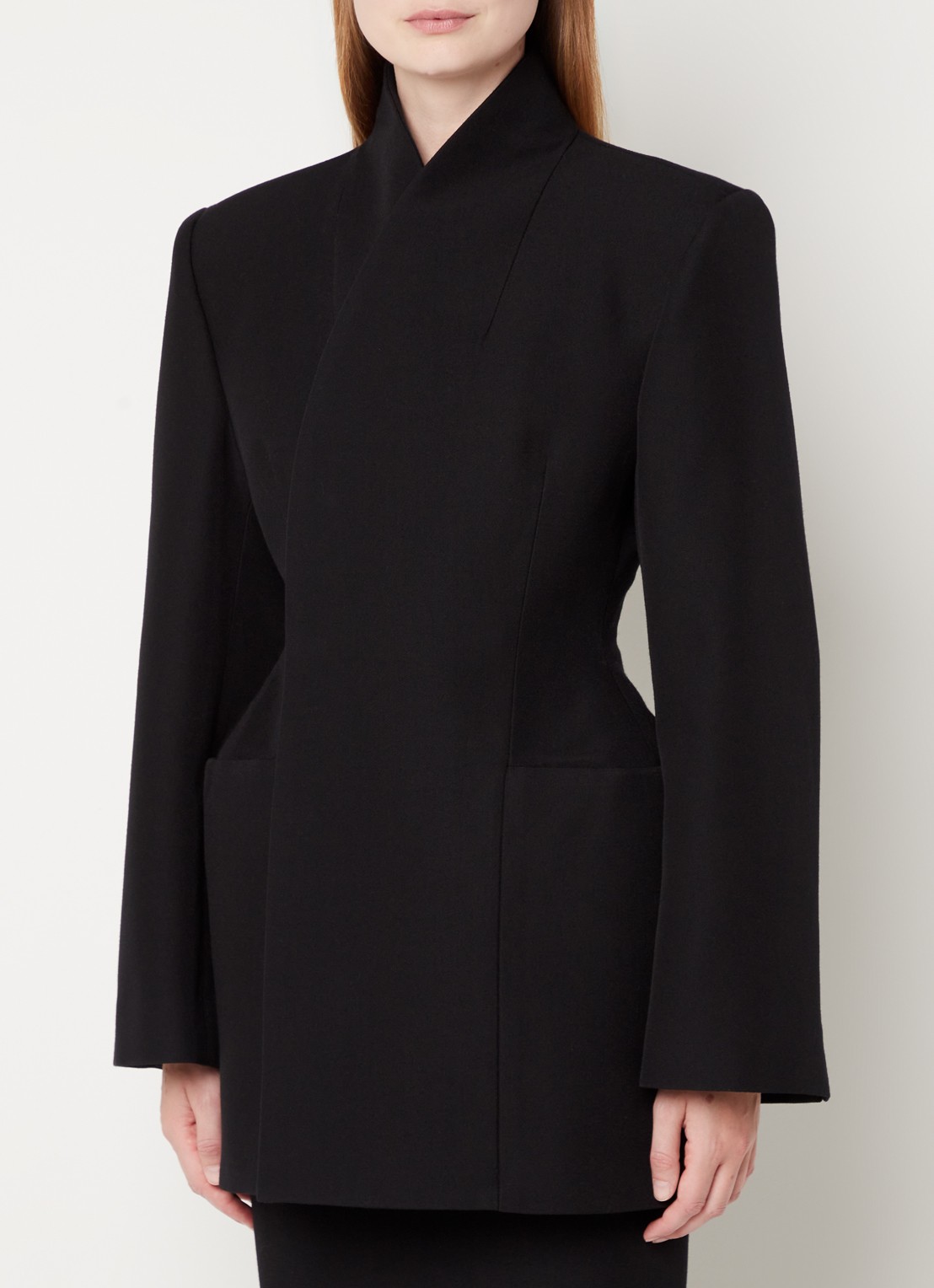 Balenciaga Hourglass blazer van wol - detail 4 zwart