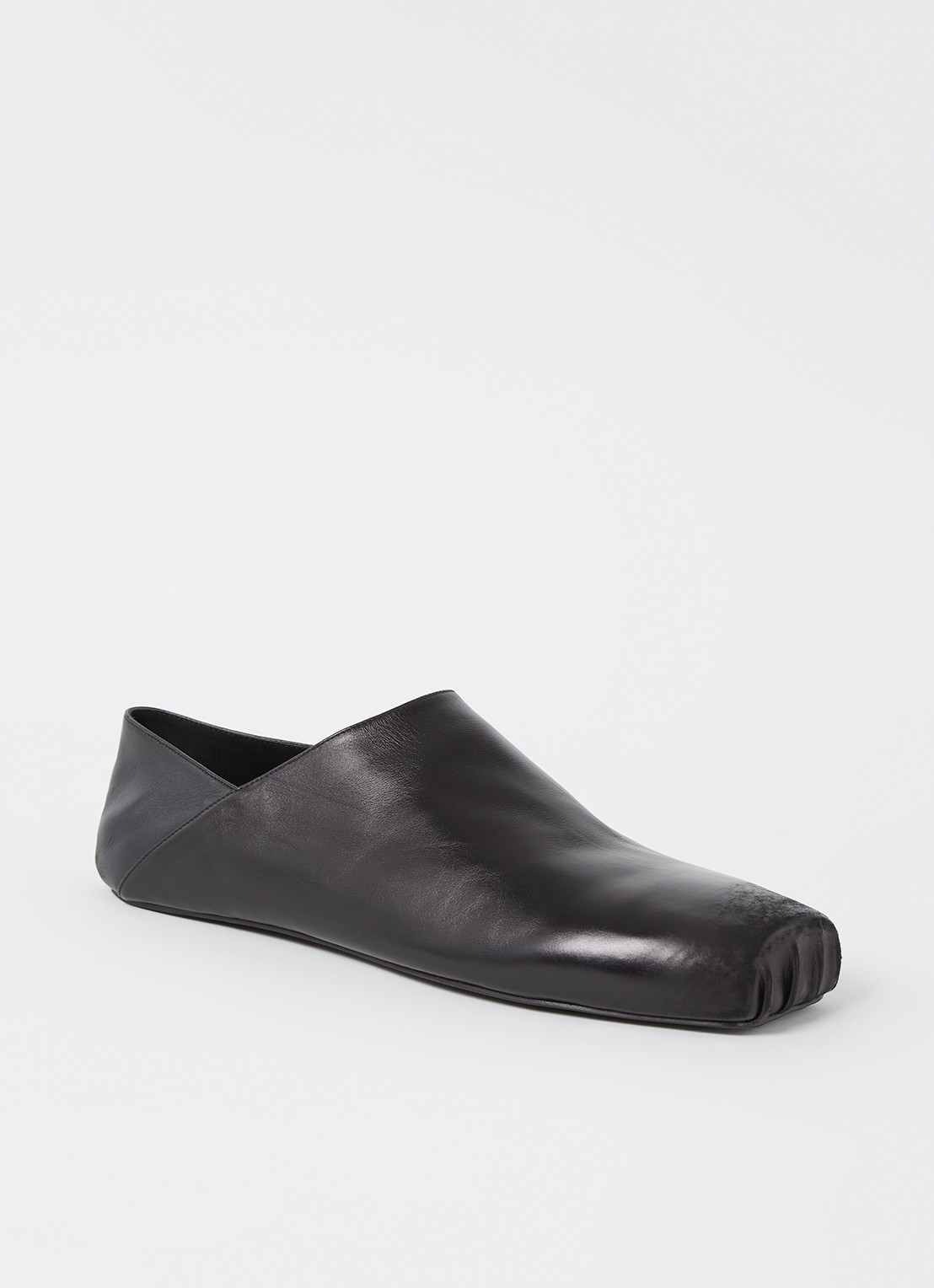 Balenciaga Kensington instapper van kalfsleer met destroyed afwerking - voorkant zwart