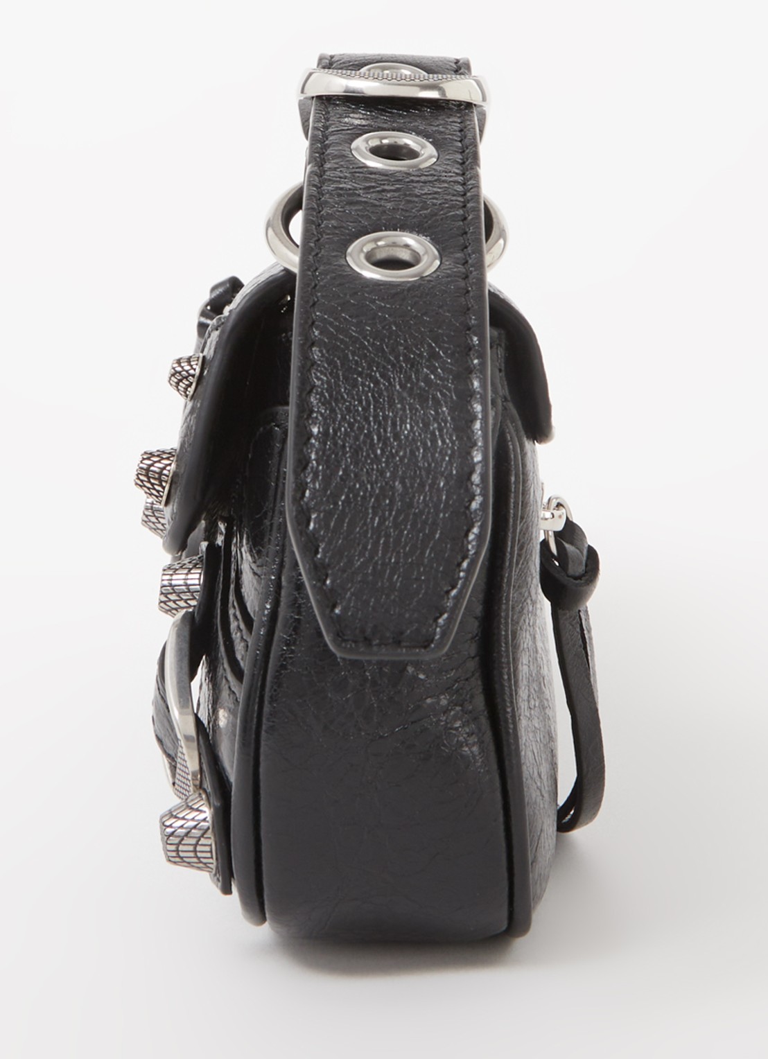 Balenciaga Le Cagole XS schoudertas van lamsleer met studs - detail 4 zwart